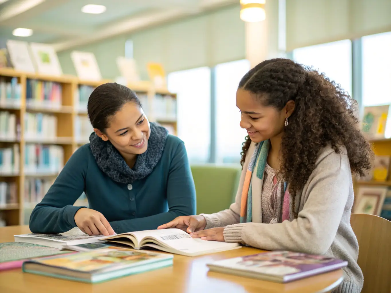 An image depicting a social worker providing guidance and support to a young person, highlighting the importance of mentorship and personal development.